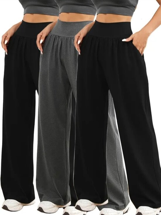 Temu Pants - Tall set of 3 XXL lounge pants women joggers wide leg long